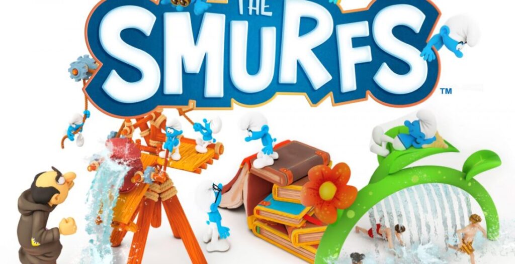 Smurf Splash Pad a waterpark first
