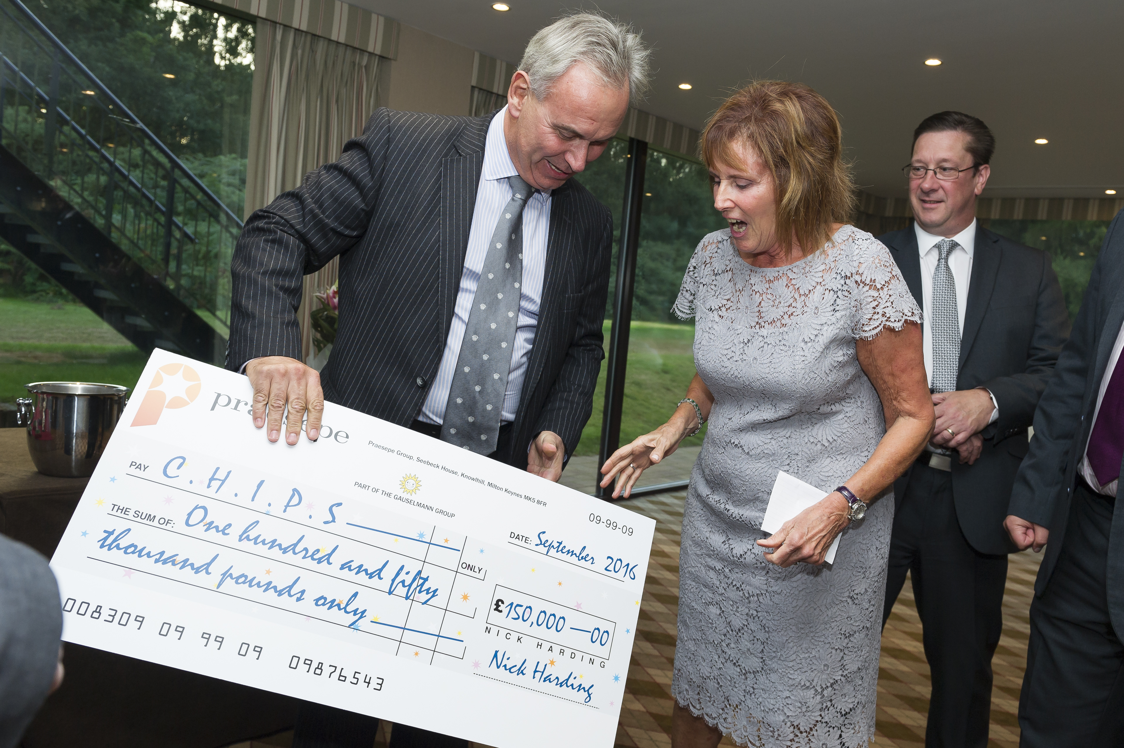 Praesepe presents CHIPS children’s charity with £150,000