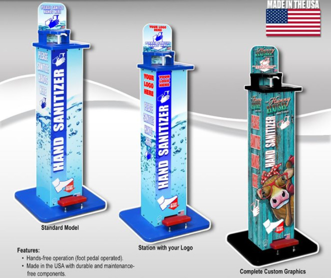 Bob’s Space Racers manufactures hand sanitiser stations